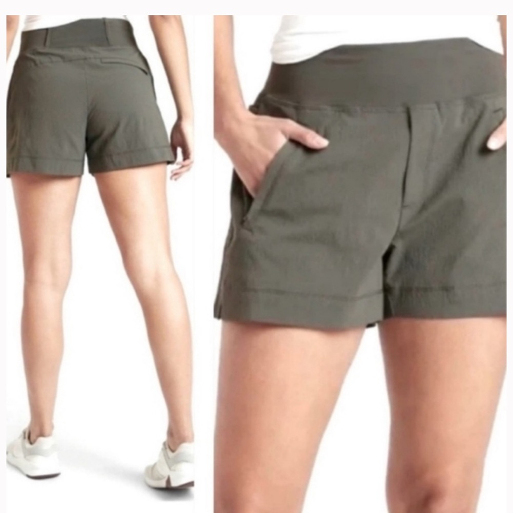 ATHLETA Trekkie North Mid-Rise Hiking Athletic Short Size 14 Mt. Olive - Picture 7 of 7